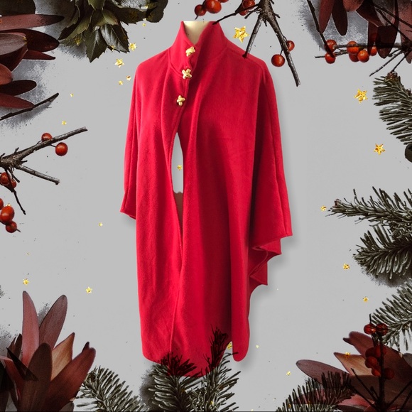 Jackets & Blazers - Red plush cape